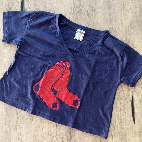 Victoria's Secret - Boston Red Sox Crystal Cropped T-Shirt - M - Picture 2 of 3